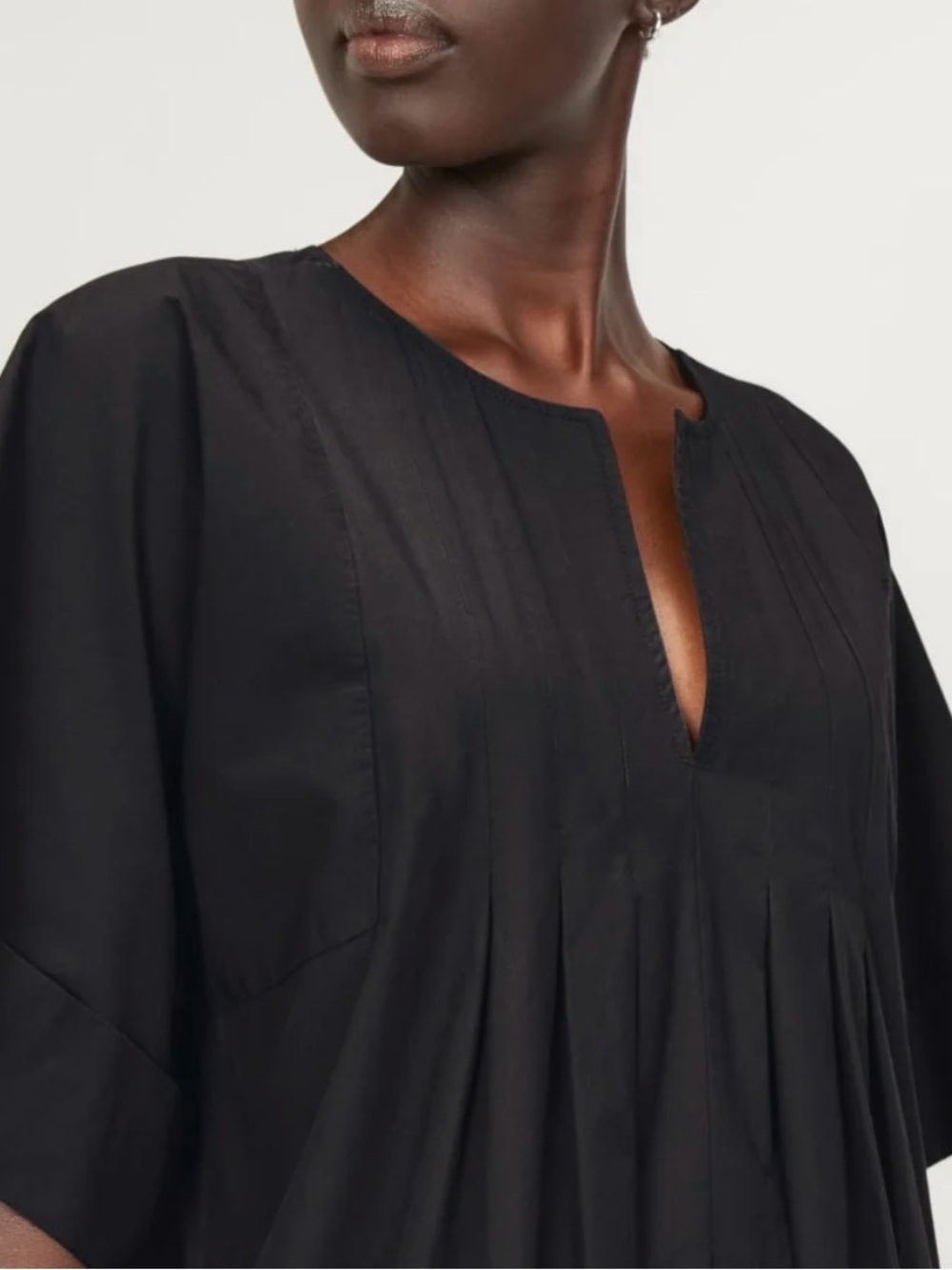 Everlane Black Poplin Kaftan Dress - Picture 3 of 7